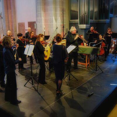 Bild vergrern: Das Hndelfestspielorchester Halle zu Gast in der Stiftskirche.