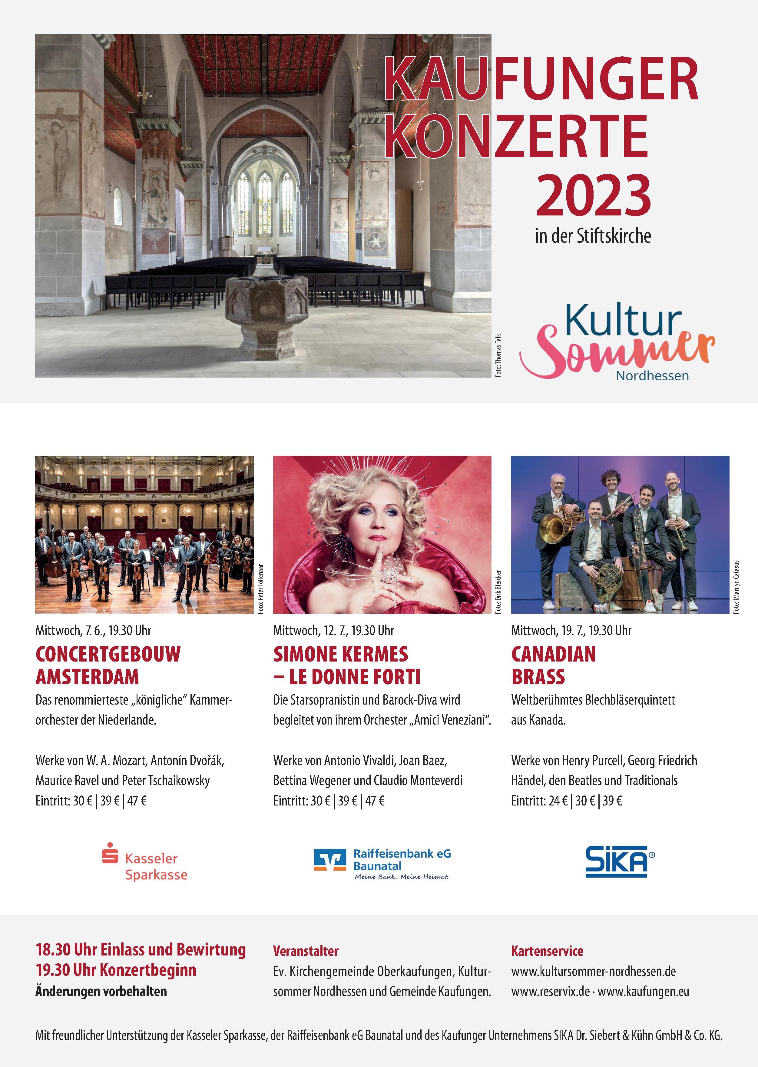 Bild vergrößern: Kaufunger Konzerte 2023