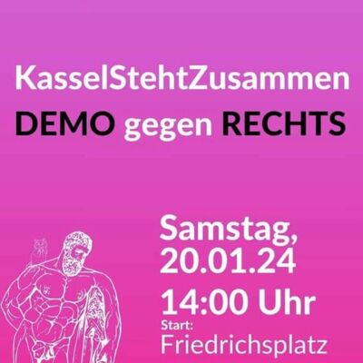 Plakat Demo gegen Rechts