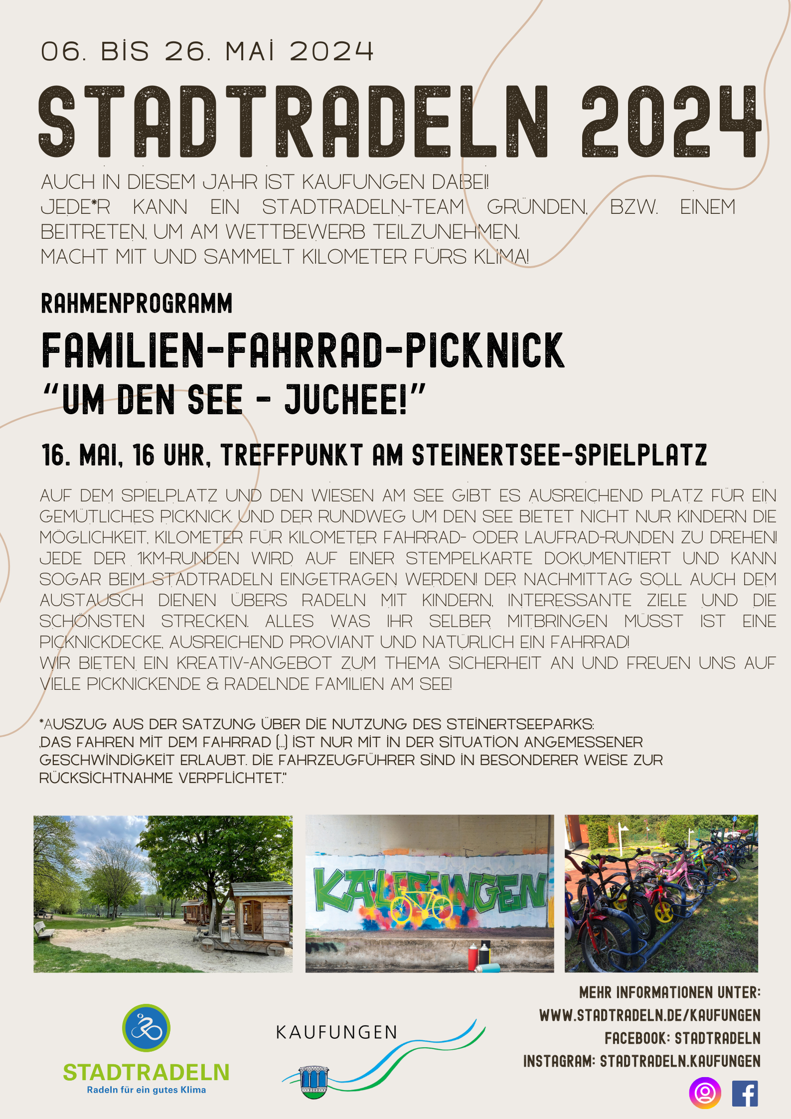 Familien-Fahrrad-Picknick