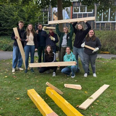 Bild vergr��ern: Das Projektteam: Jugendliche der evangelischen Kirchengemeinde Oberkaufungen.